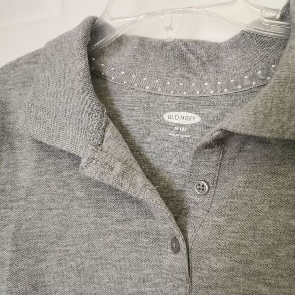 3/$15 Old Navy Girls long sleeve polo shirt size 8 - Picture 2 of 4